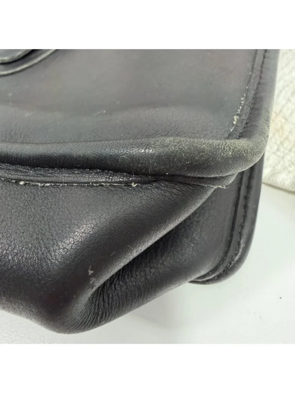 Vintage COACH Willis Black Leather Crossbody Top Handle Satchel 9927 + Tag USA - Picture 12 of 12